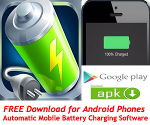 Download Automatic Mobile Battery Charging Software for Android from Google PlayStore, 360 Battery Plus, Wireless Charger, Viber Free Download